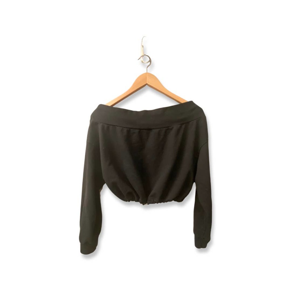Heroine Sport Off Shoulder Long Sleeve Cropped Sweatshirt
